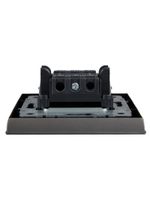 BRITE Выключатель 2-клавишный 10А в сборе ВСР10-2-0-БрС сталь IEK