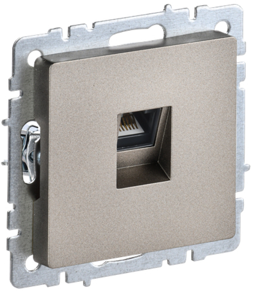 BRITE Розетка компьютерная RJ45 кат.6 РК11-БрШ шампань IEK