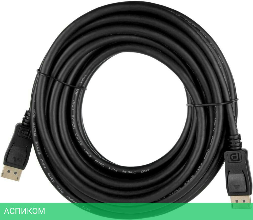Кабель ACD DisplayPort - DisplayPort ACD-DDPM4-10M (10 м, черный)