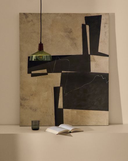 Fida Зеленый абстрактный холст 118 x 94 см