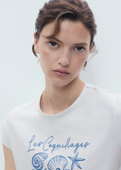 Хлопковая футболка с принтом