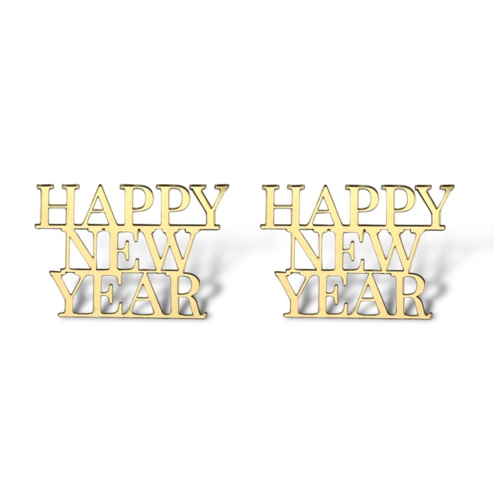 Топпер Мини &quot;Happy New Year&quot; 6,5см 2шт акрил