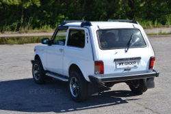Рейлинги с поперечинами "Усиленные" ЛАДА 4x4 2121 (1995-Н.В.), ЛАДА 4х4 "УРБАН (2015-Н.В.) серый / PT-Group