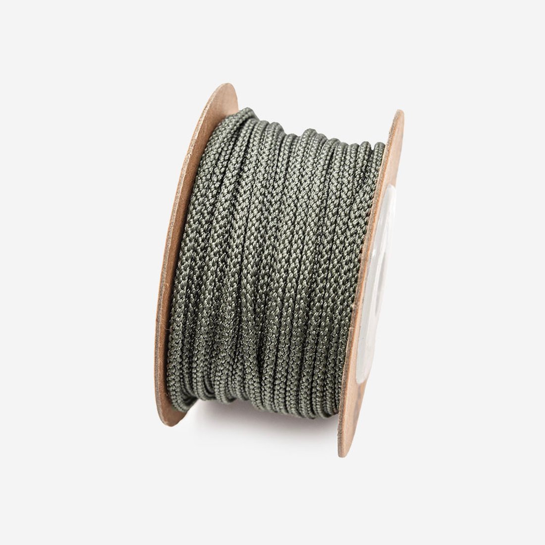 Нить смесовая для браслетов, нейлон, хлопок, оттенок "Темно-серый", 2мм