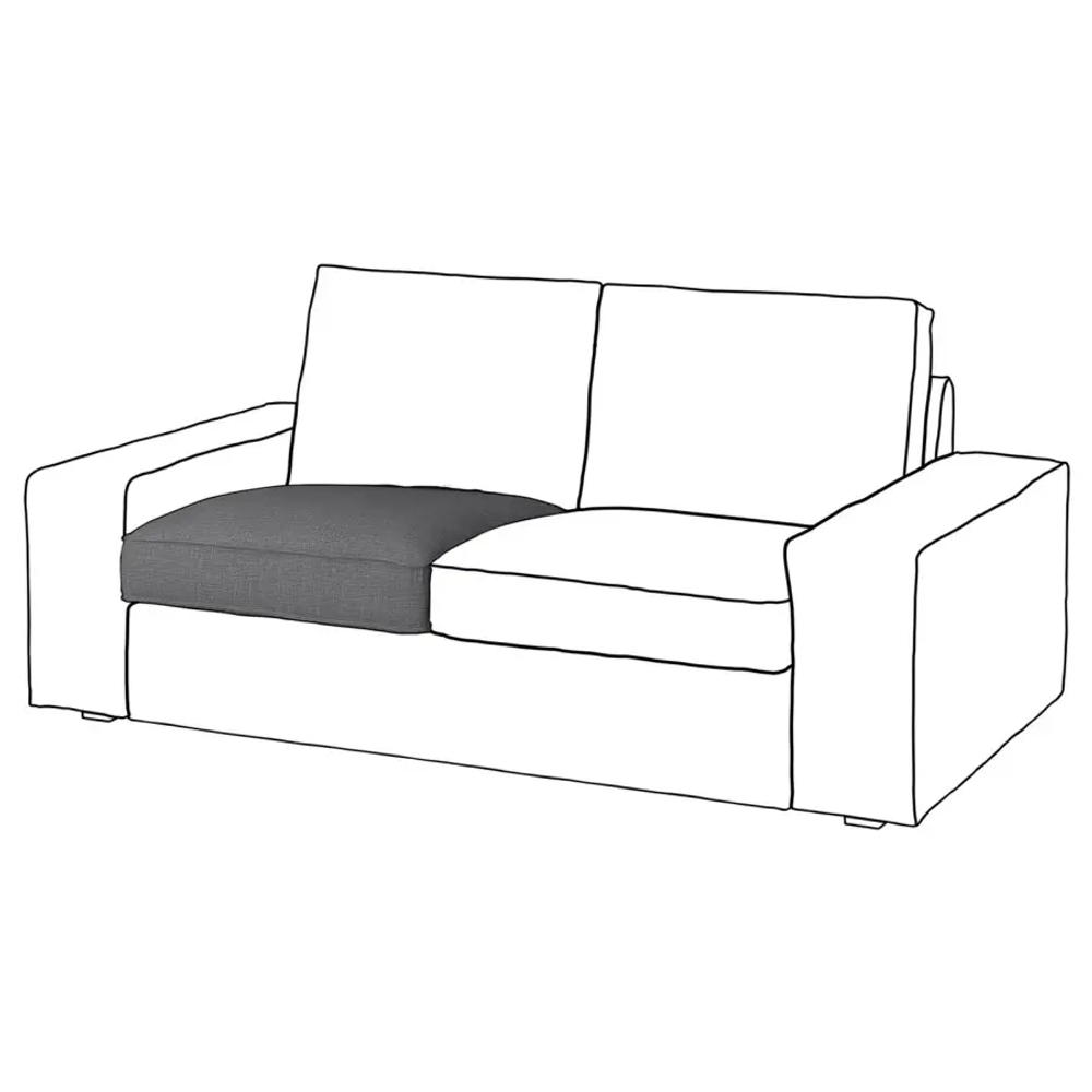 Внутренняя подушка сиденья для дивана - IKEA KIVIK/КИВИК ИКЕА, темно-серый