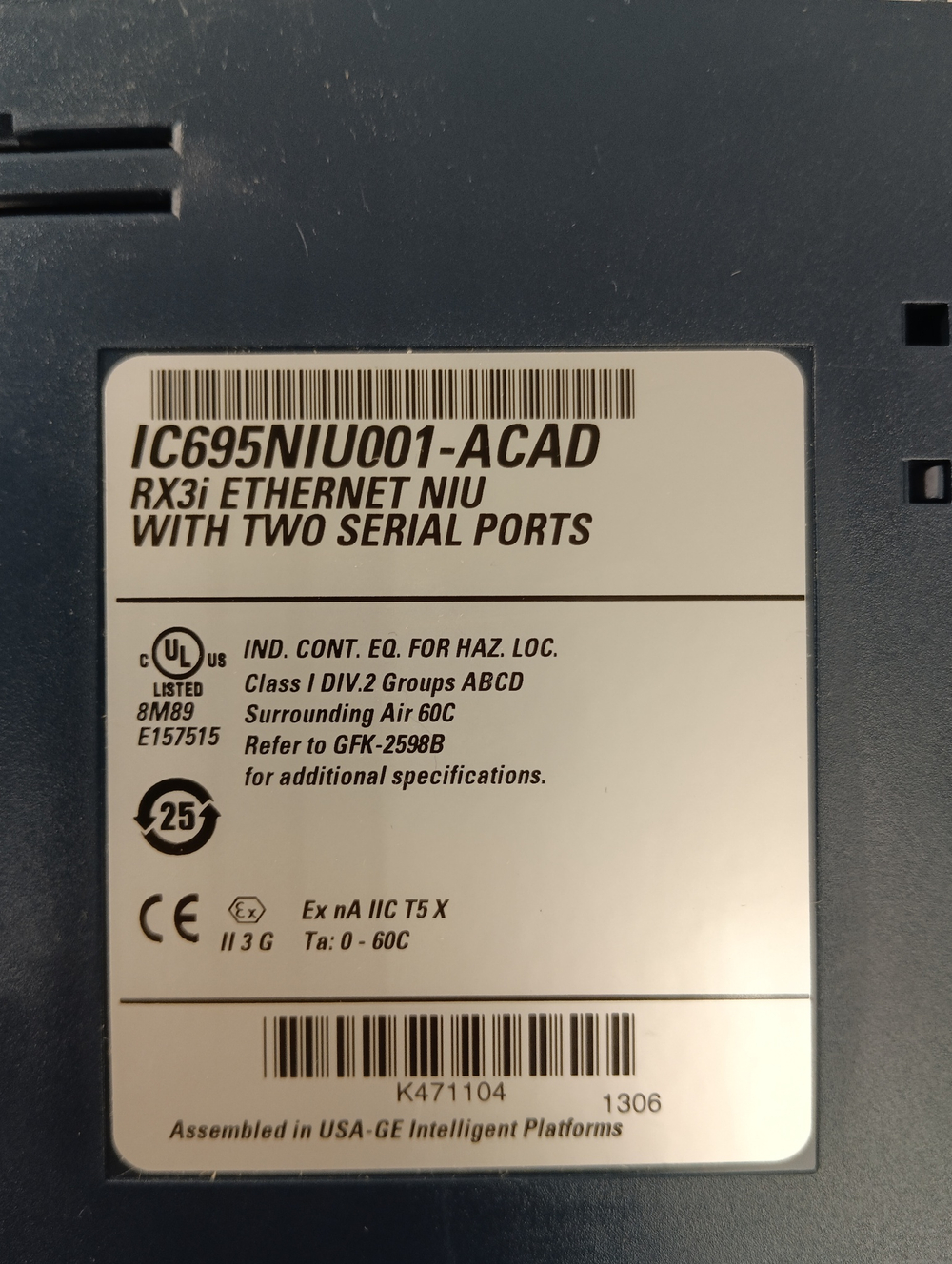 Fanuc IC695NIU001-ACAD б/у