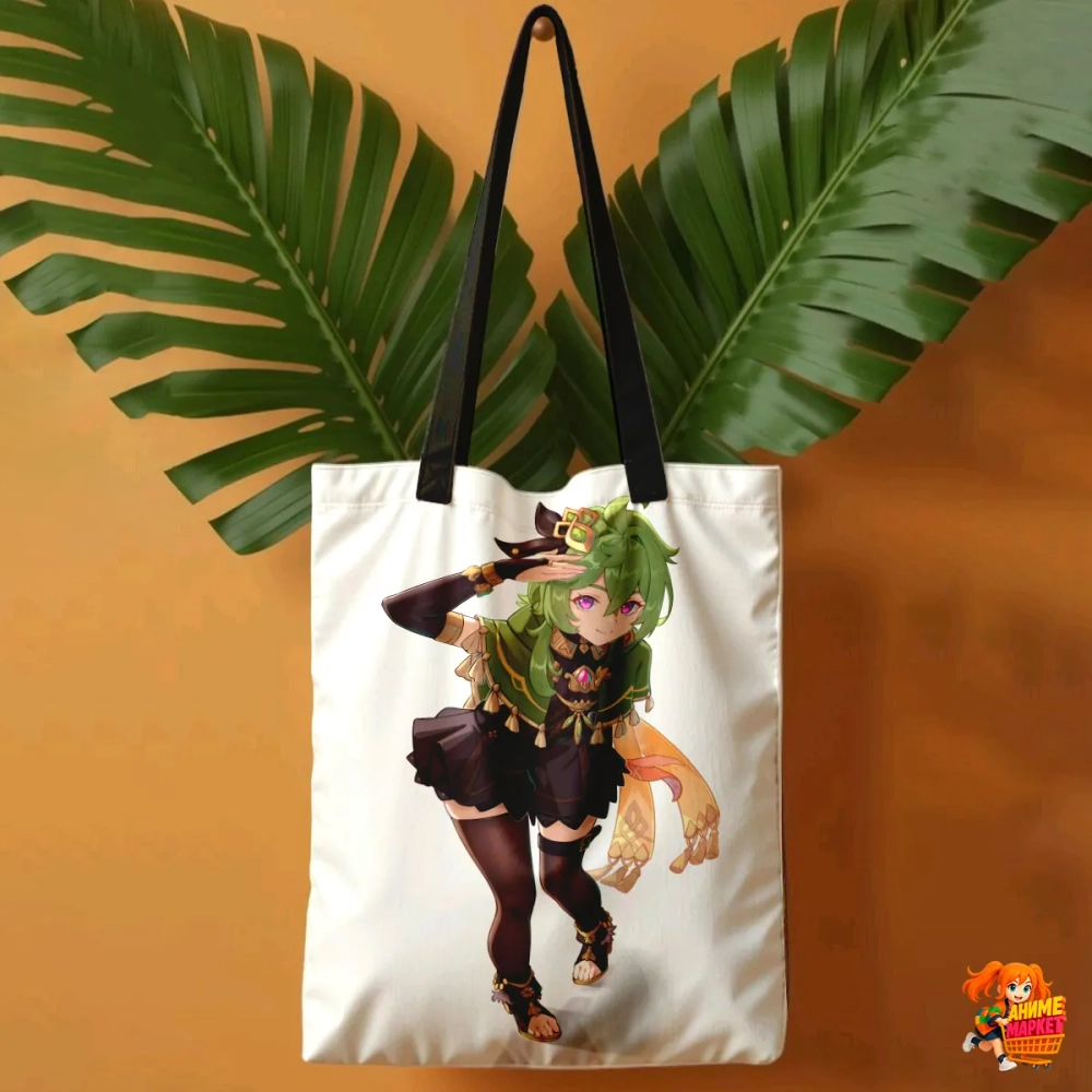 Сумка шоппер с принтом Genshin Impact