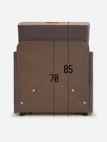 Кресло-кровать "Миник" с подлокотниками Dream Chocolate, купон Бульдог