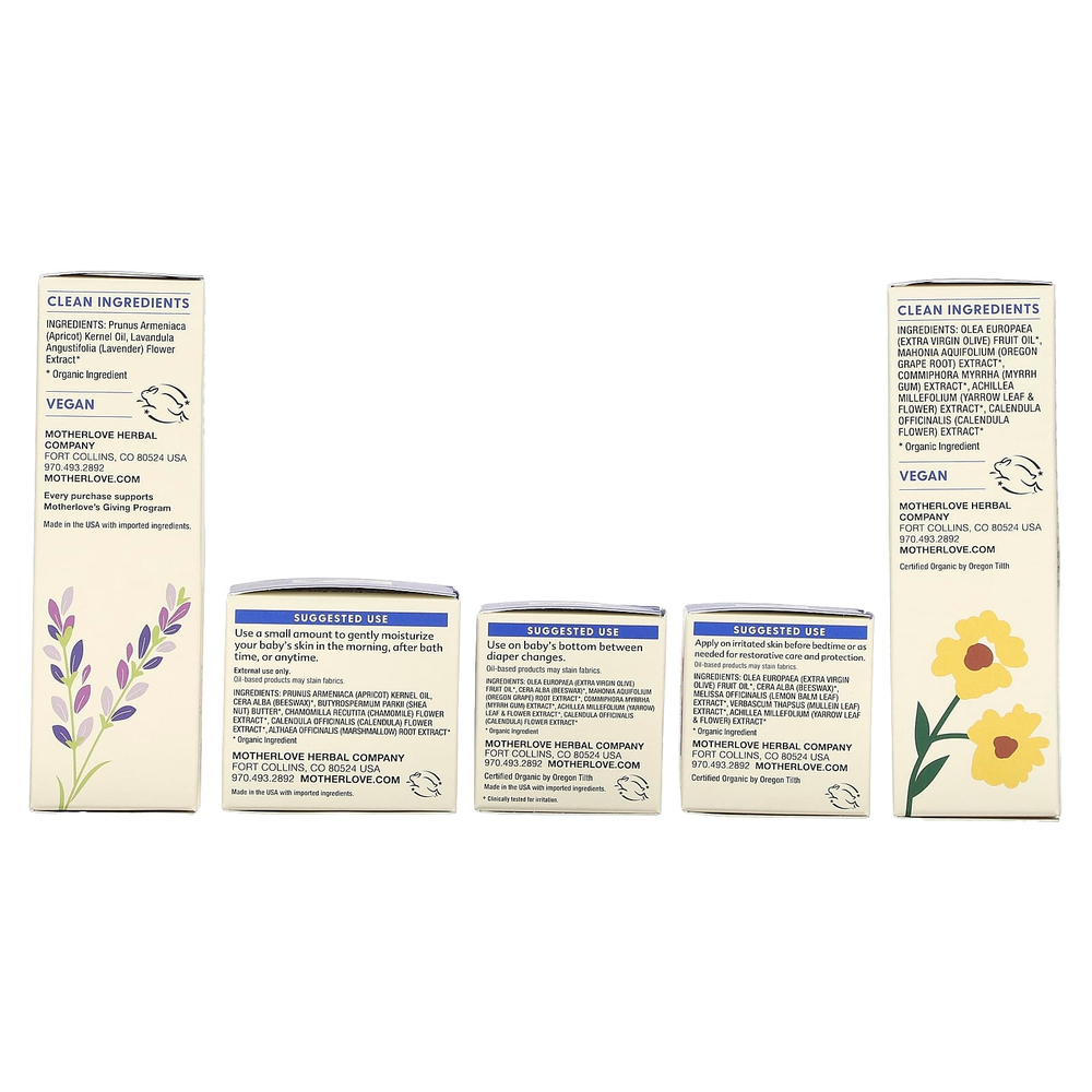 Motherlove, для детей, уход за телом, в подарочной упаковке, набор из 5 предметов