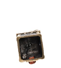 Народные промыслы AM- 448 Колокольчик «Крепость с Рыцарем Знаменосцем» (латунь, янтарь)