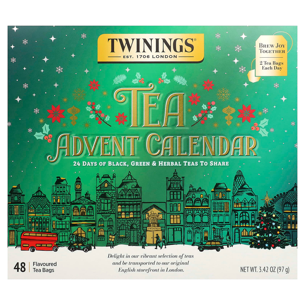 Twinings, чайный адвент-календар, 48 чайных пакетиков, 97 г (3,42 унции)