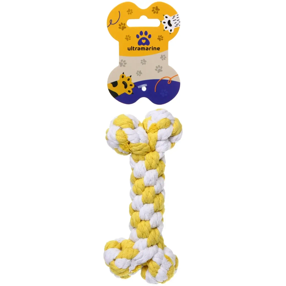 Игрушка - когтеточка для кошек и собак «Косточка», цвет желтый