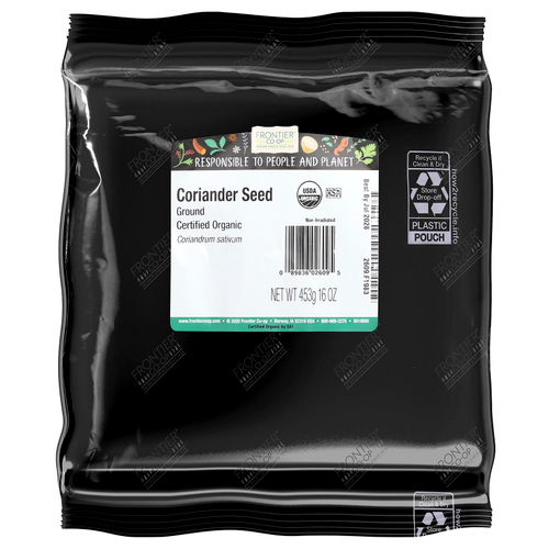 Frontier Co-op, Органическое молотое семя кориандра, 16 унций (453 г)