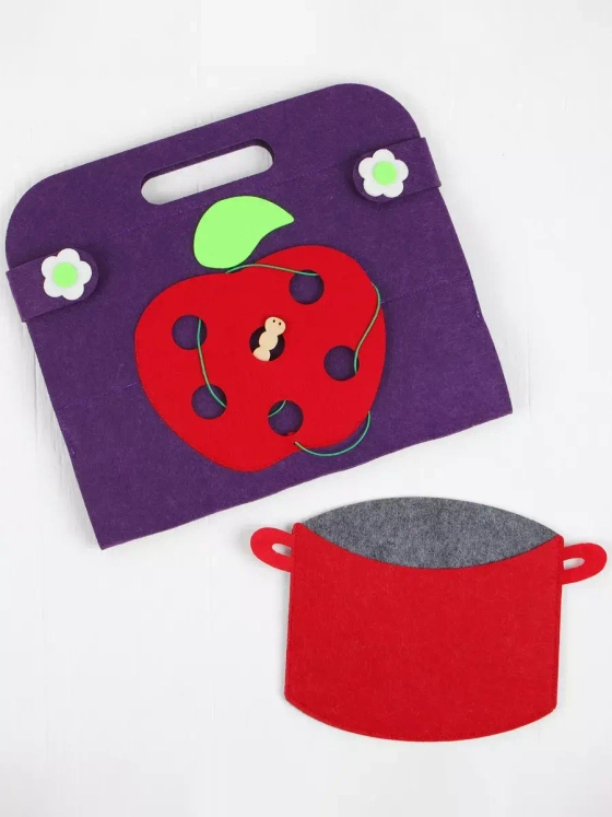 Развивающая сумка из фетра Овощи, фрукты и ягоды Ф272