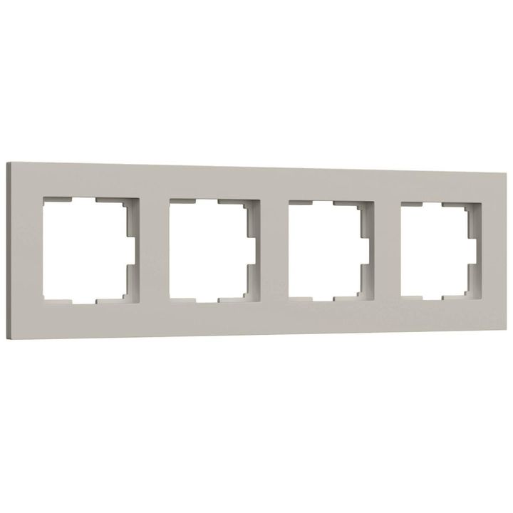 Рамка на 4 поста Werkel Slab дымчатый софт W0042917 a071628