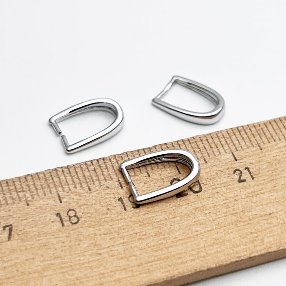 Бейл для кулона, цвет серебро (родий), размер 12*2,5 мм, цена за 1 шт