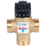 STOUT  Термостатический смесительный клапан для систем отопления и ГВС 1" резьба
