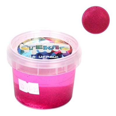Слайм 90гр. с вишневыми блестками (Стекло)