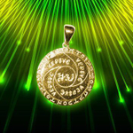 Амулет Талисман Денежный Щит серебро+позолота ЮРВ-26-з