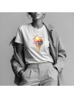 Термонаклейка на одежду, термопринт набор Мопед