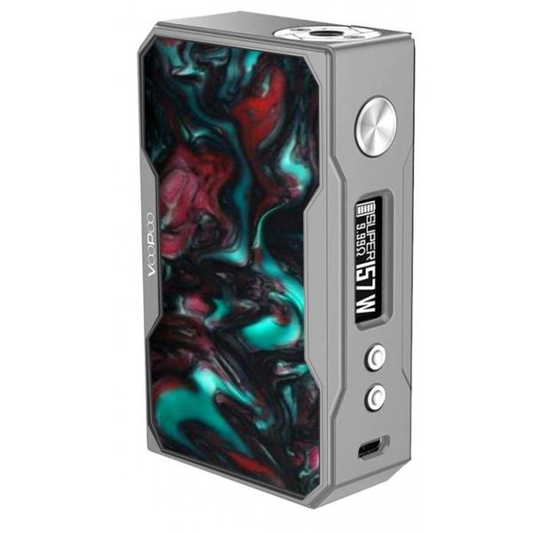 Цена на Боксмод VOOPOO Silver Drag 157W Mod Серебро+Красный/бирюзовый акрил (Purple Jade) Купить Боксмод VOOPOO Silver Drag 157W Mod Серебро+Красный/бирюзовый акрил (Purple Jade)