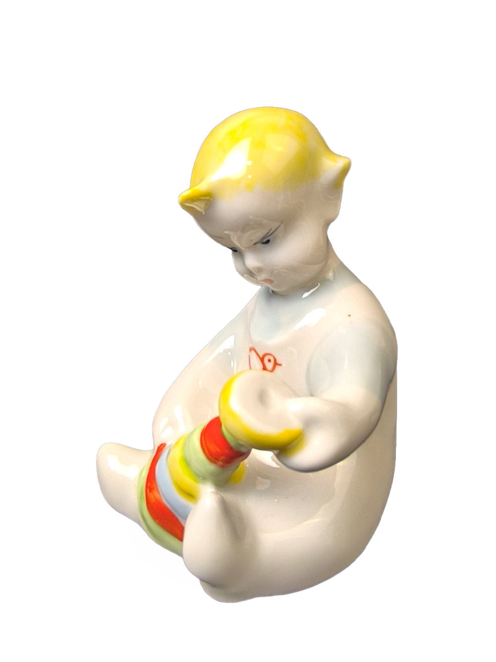 Фарфоровая статуэтка "Мальчик с пирамидкой" Городница