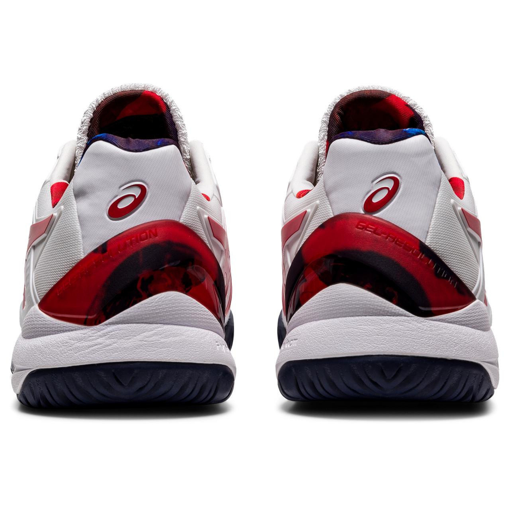 Мужские кроссовки теннисные Asics Gel-Resolution 8 L. E. - white/classic red