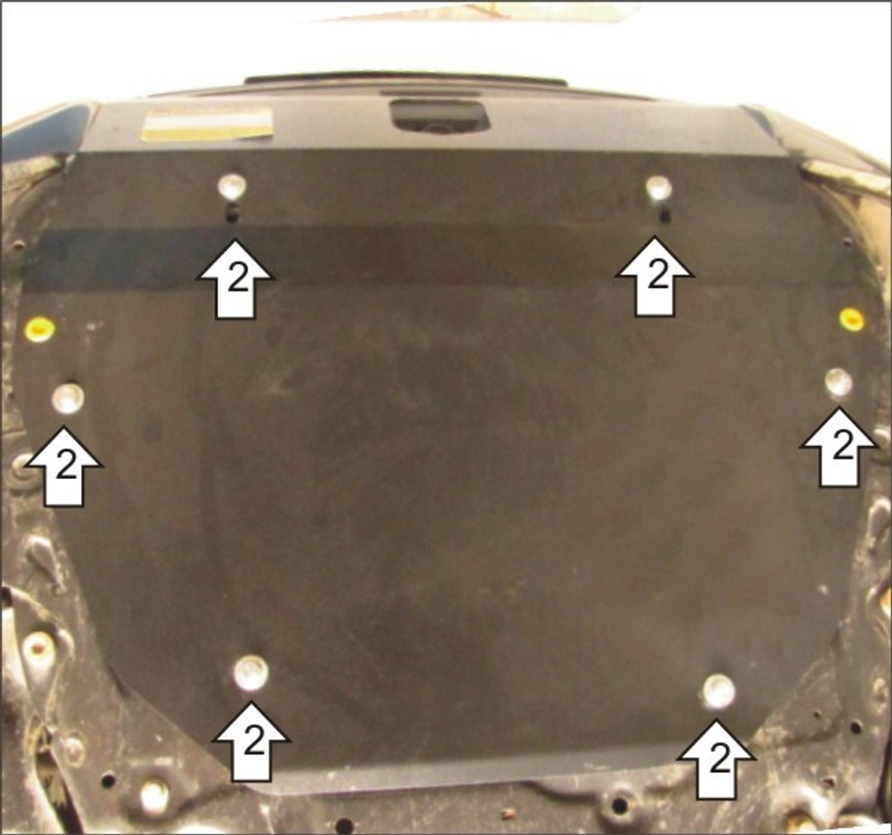 Защита картера Двигателя, КПП. 3 мм, Сталь. для Land Rover Freelander II 2006-2012, Land Rover Freelander II 2012-2015 MOTODOR.13202