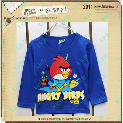 Лонгслив детский с принтом Angry Birds и другими принтами