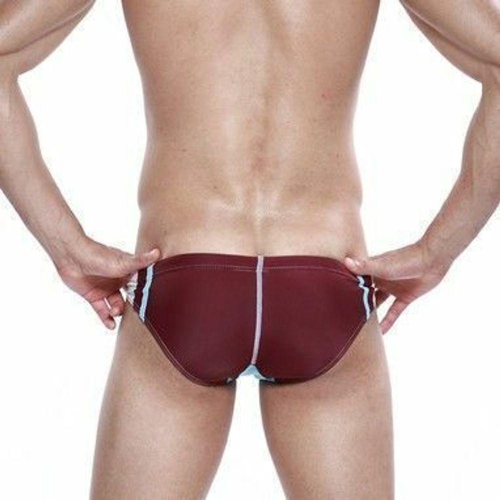 Мужские плавки коричневые Seobean Swimwear Tie Rope Swim Bathing Y-Front Briefs