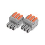 Клемма СМК 222-423R проходная разъемная 3 полюса серая 0,2-2,5/4мм² (40 шт/уп) REXANT