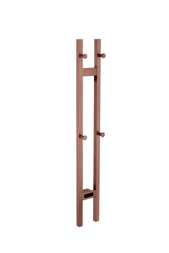 Полотенцесушитель электрический 2-трубы квадратный COPPER BRUSHED