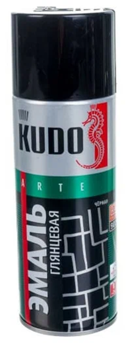 Эмаль алкидная черный KU-1002 (0,52л) KUDO