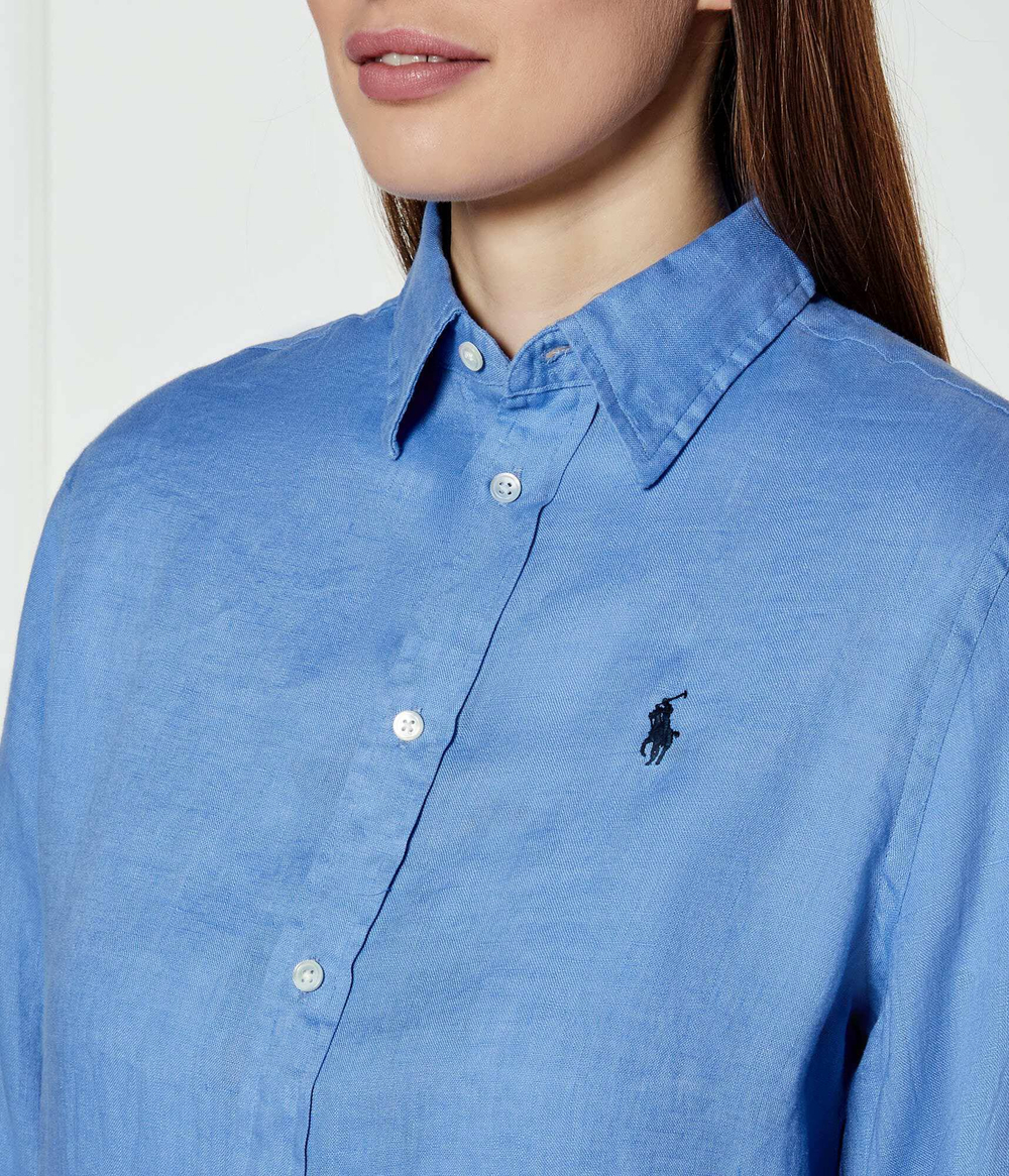 Льняная рубашка POLO RALPH LAUREN - голубой(211970730)