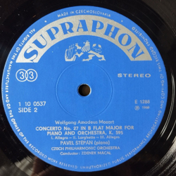 Винтажная виниловая пластинка LP W. A. Mozart В. А. Моцарт, Концерт Для Фотрепиано Concertos for piano: Koch. 488 in A major, Koch. 595 in B major (Чехословакия 1970)