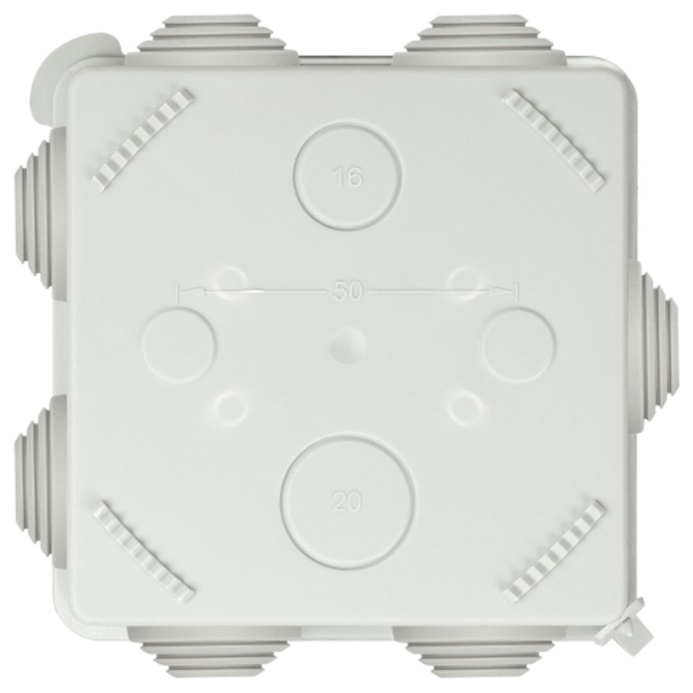 Распаячная коробка ЭРА KOR-80-80-50-7gv-MP серая 80х80х50мм с гермовводами 7 входов прямой монтаж IP55