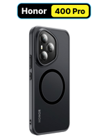 Чехол для Honor 400 Pro черный с прозрачной матовой задней панелью WLONS