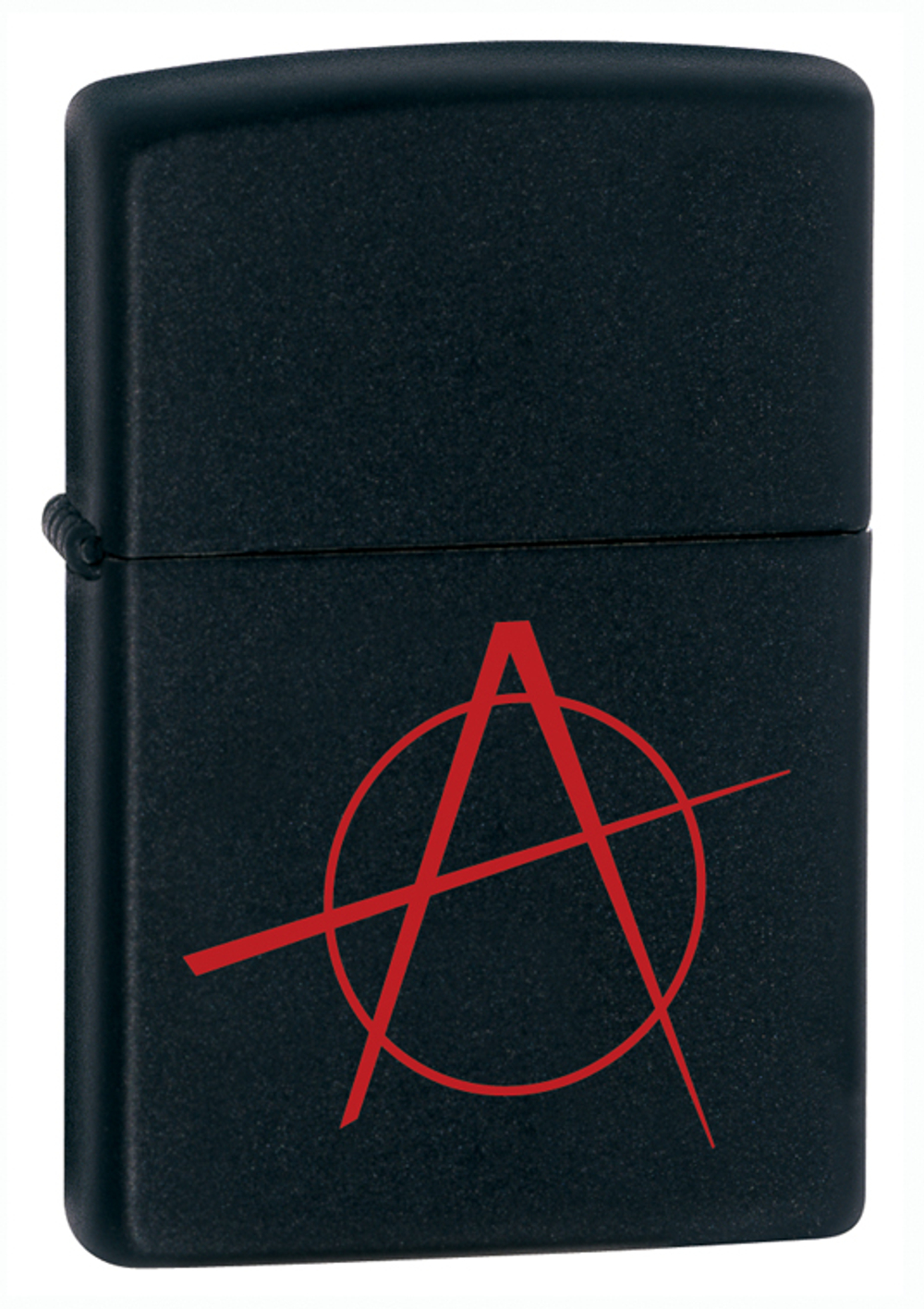 20842 Зажигалка ZIPPO Classic Anarchy Black Matte, латунь/сталь, чёрная, матовая, 38x13x57 мм