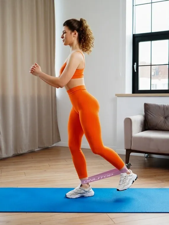 Фитнес-резинка 30,5 х 7,6 х 0,7 см, нагрузка до 6 кг, цвет фиолетовый