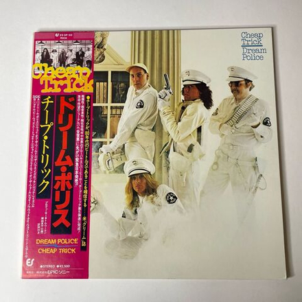 Винтажная виниловая пластинка LP Cheap Trick Dream Police (Japan 1979) (Obi) (Два Постера, 7 дюймовка, Полный Комплект)