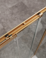 Душевая дверь CEZARES MOLVENO-BF-3-120-C-BORO-IV, 120х195, профиль брашированное золото, прозрачное стекло