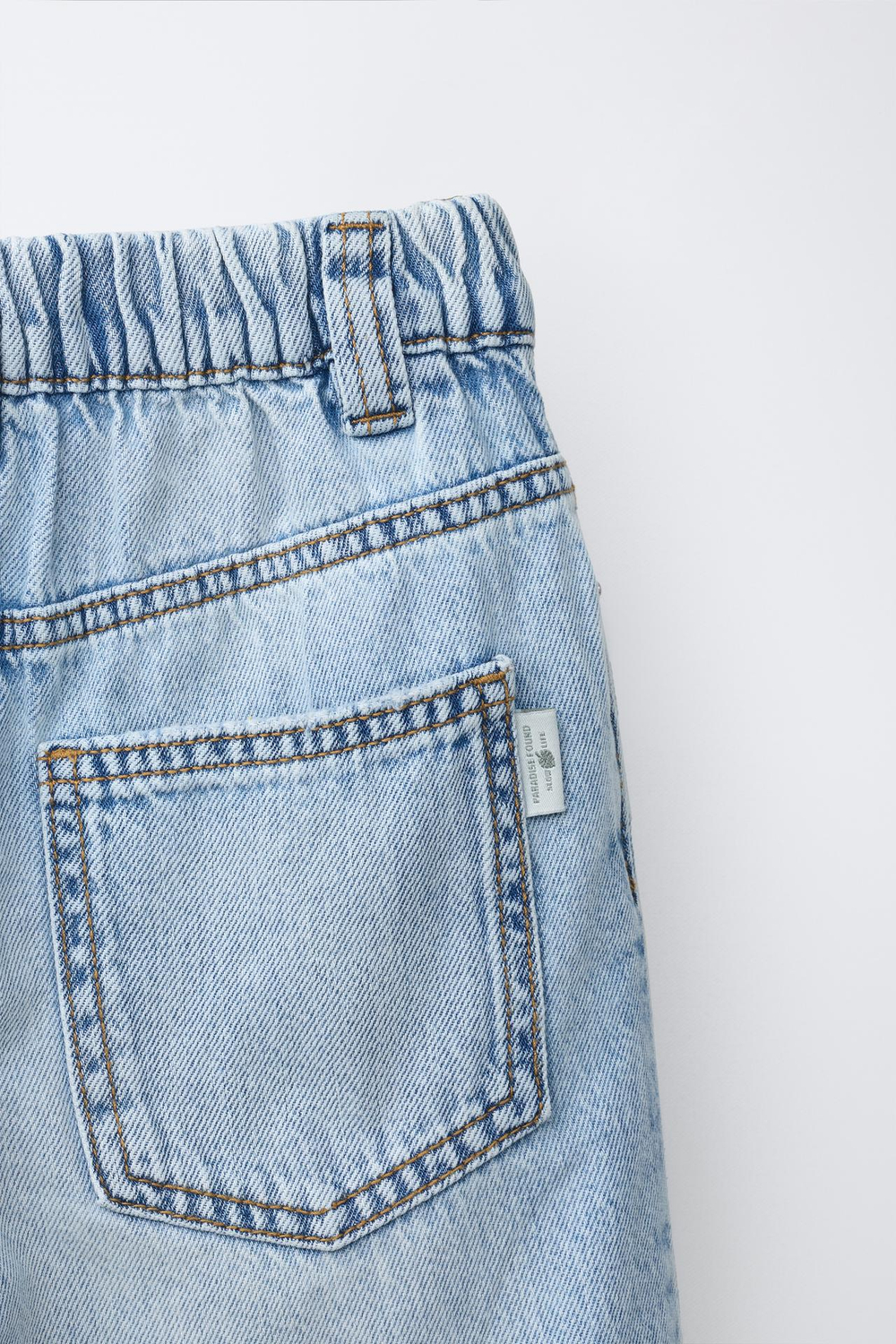 ZARA ДЖИНСОВЫЕ ШОРТЫ BAGGY, СИНИЙ