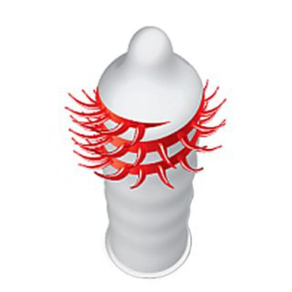 Презерватив Luxe (Чертов хвост, 1 шт) (Цвет: прозрачный с красным)