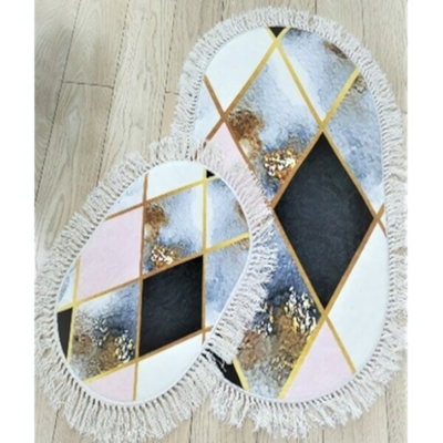 Набор ковриков DECORATIVE цифровая печать с бахромой 60*100+40*60 deco 34