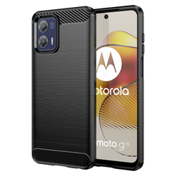 Мягкий защитный чехол в стиле карбон для Motorola Moto G73, серия Carbon от Caseport