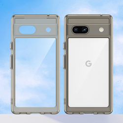 Усиленный защитный чехол с серыми рамками для смартфона Google Pixel 7A, мягкий отклик кнопок