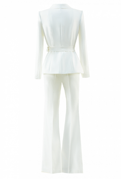 Брючный костюм белый 33-03-20 SS