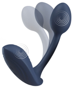 Темно-синий вибростимулятор в трусики RC Bendable Panty Vibrator (Цвет: темно-синий)