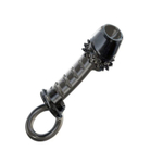 Черная массажная насадка на пенис «Оки-Чпоки» с кольцом на мошонку (Цвет: черный)