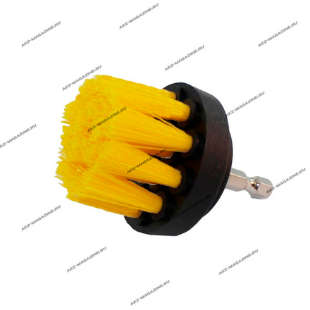 Чистящая щетка, d-48мм, радиус 6-гранника 7мм, используется для дрелей и для бытового назначения